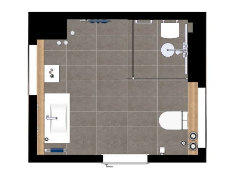 Grundriss Badezimmer mit Komfort-Fit Ausstattung