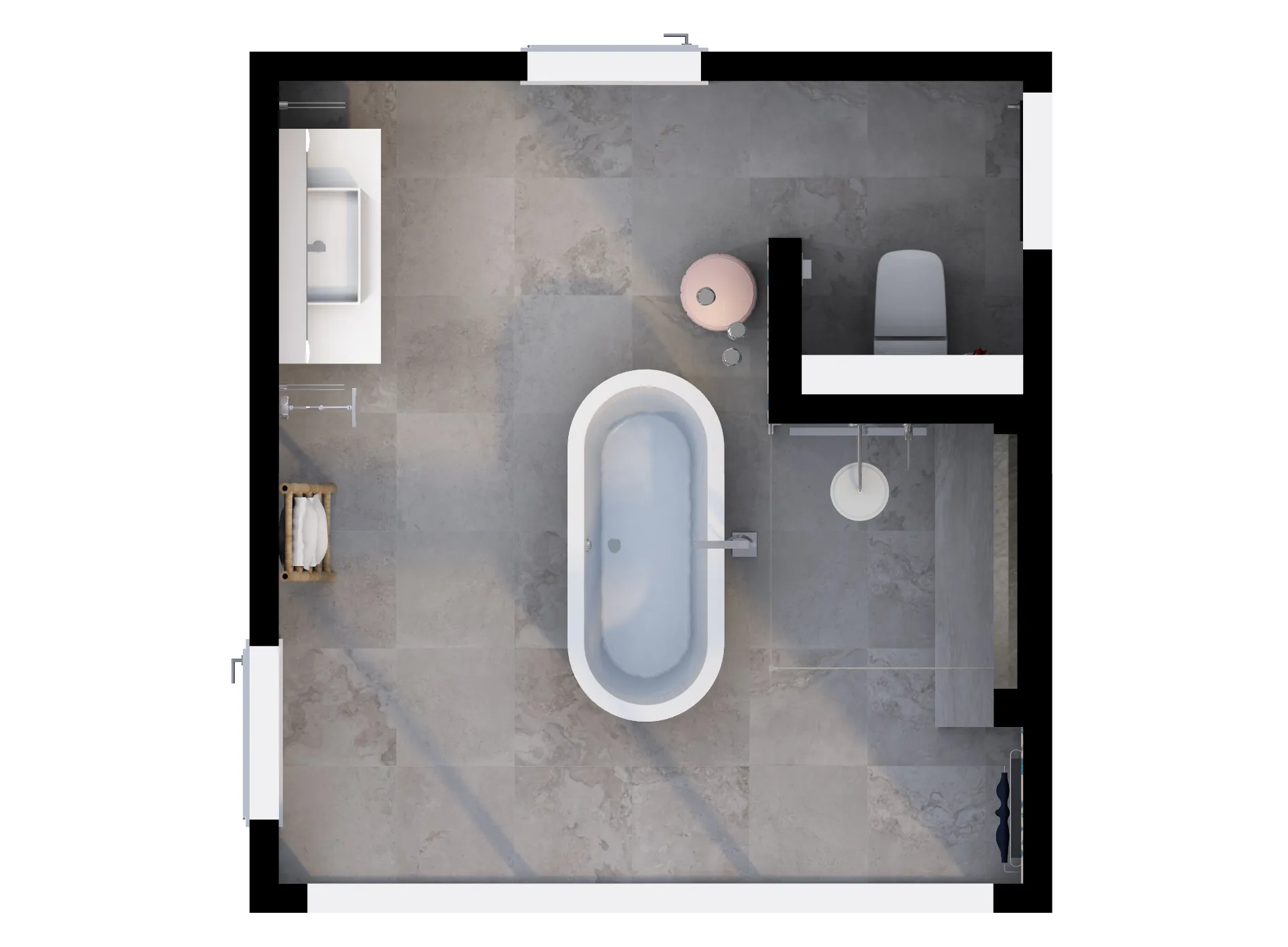 Grundriss Badezimmer mit Premium Plus Ausstattung