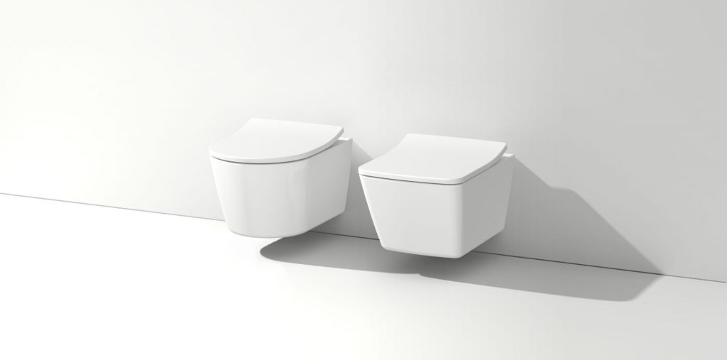 Abbildung zwei weiße WCs von TOTO