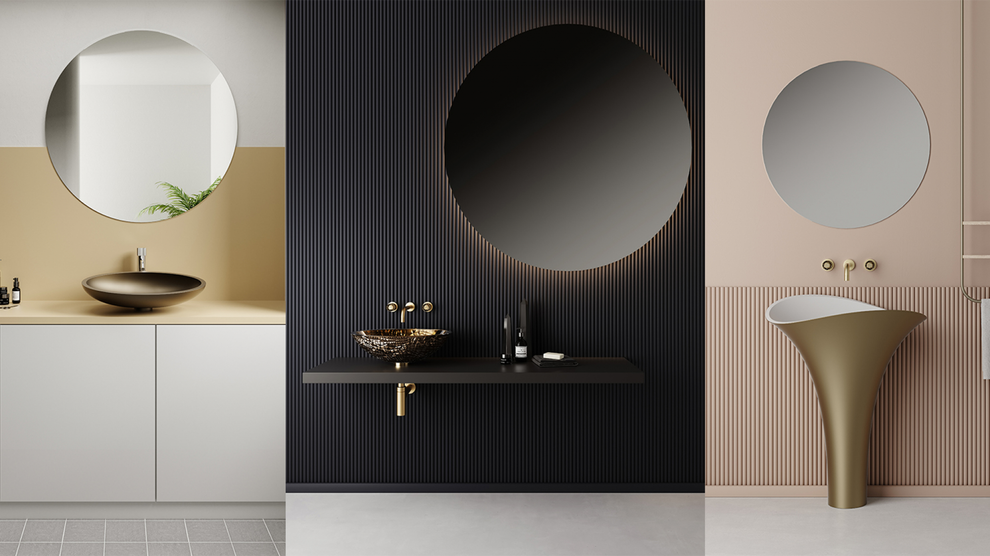 Collage verschiedene Waschbecken von GlassDesign